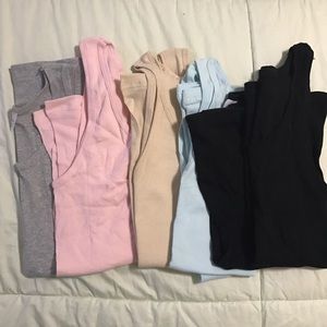Lot of 6 ribbed tank tops
