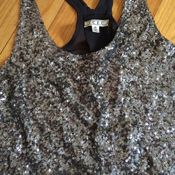 Razor Back Sequin Top View 2