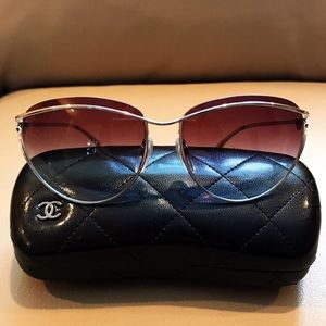 CHANEL Metal Cat Eye Sunglasses