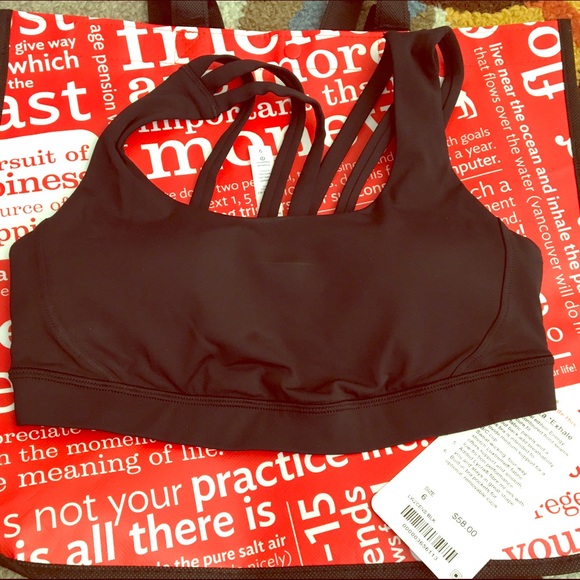 Lulu lemon black energy bra "exhale"