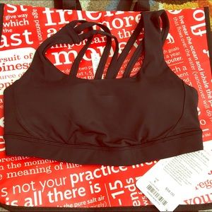 Lulu lemon black energy bra "exhale"
