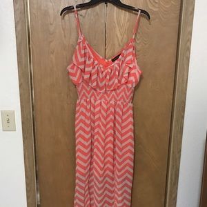 Ruffle top maxi dress