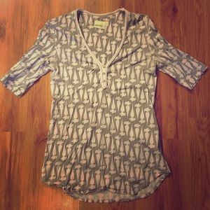 Anthropologie Porridge 3/4 sleep top