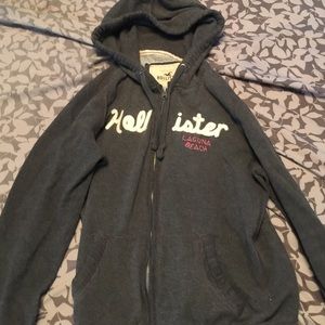 Long sleeve zip up Hollister hoodie