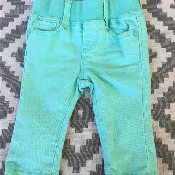 Baby Gap Mint green skinny jeans 0-3 girls