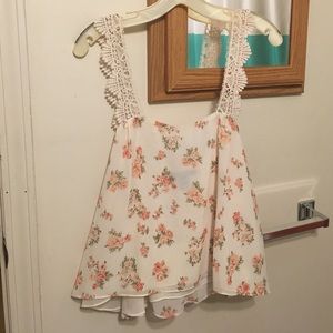 F21 - Floral and Lace Tank