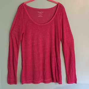 Lightweight Long-Sleeved Fuchsia Shirt