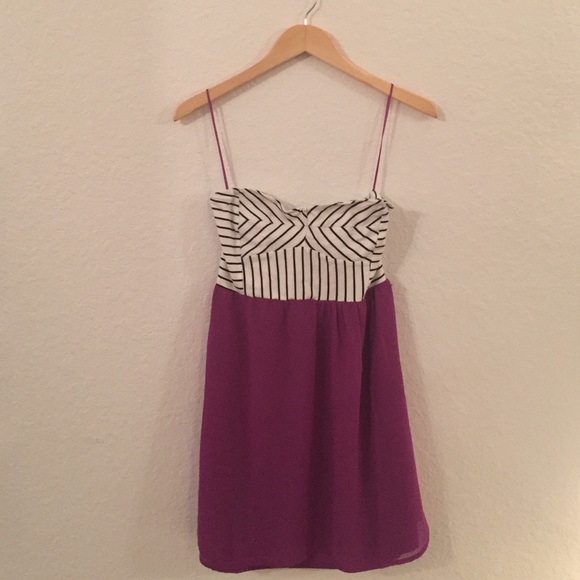 black/white/purple dress - Picture 1 of 2