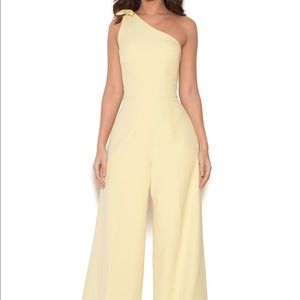 House of CB Yellow Courvel Jumpsuit