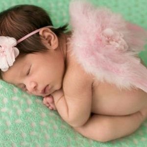 SOLD Pink Flower Headband and Wings