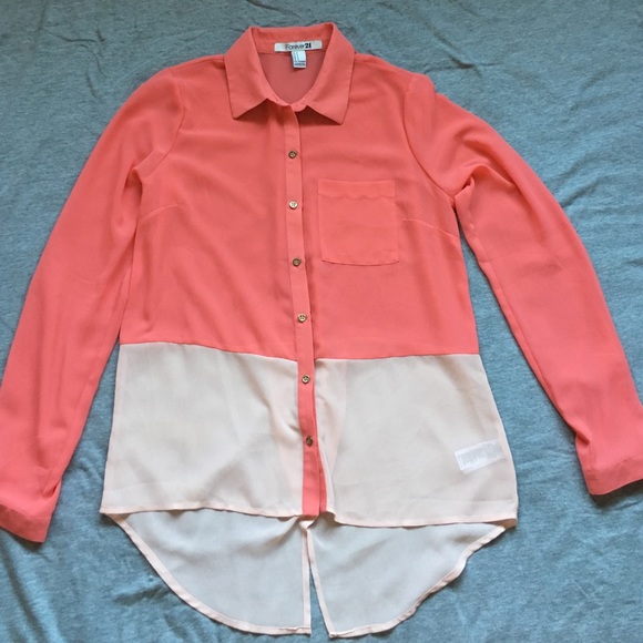 Forever 21 Peach/coral Blouse