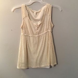 Polka dot lace blouse