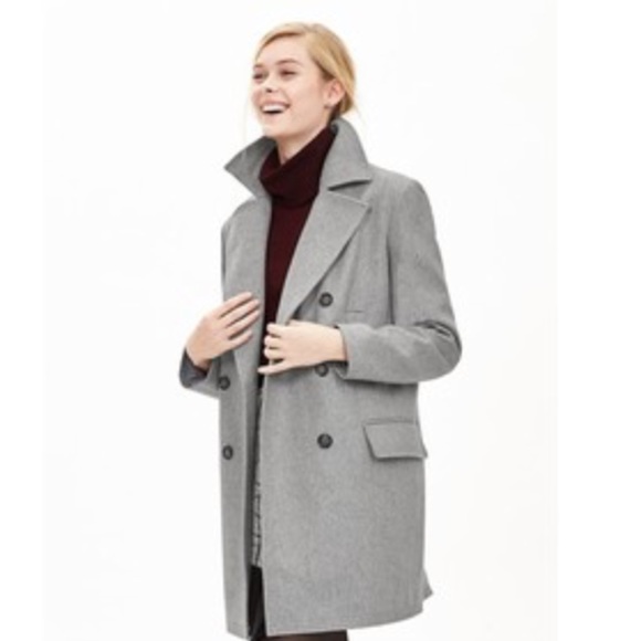 Banana Republic Jackets & Blazers - ⬇️⬇️ Banana Republic Gray Long Peacoat S Ⓜ️
