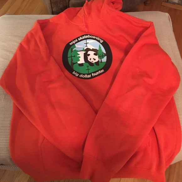 Men's enjoi orange sweatshirt