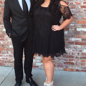 Black Lace Overlay dress