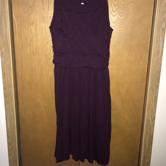 Purple cross front dress
