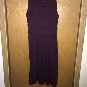 Purple cross front dress
