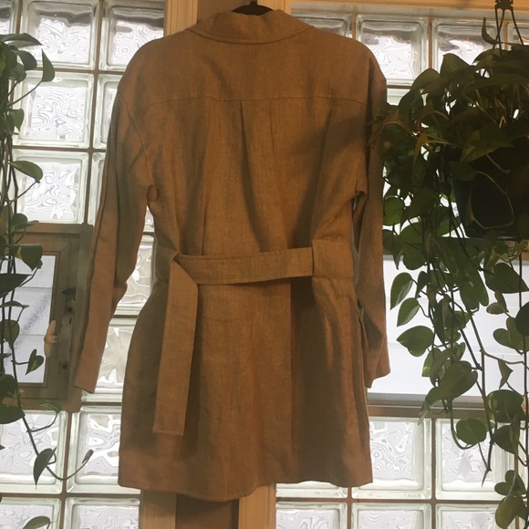 Linen 3/4 length coat - Picture 2 of 2