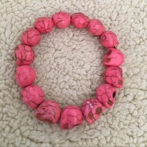 Pink skull bracelet