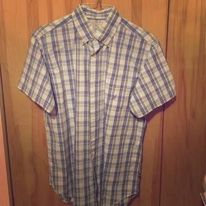 Short-sleeved button up.