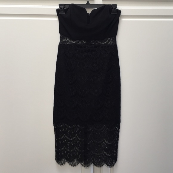 Black Halter Lace Midi Dress