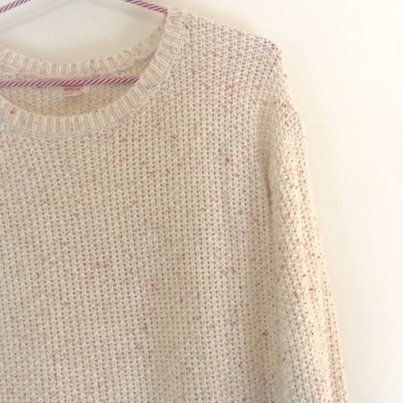 Mossimo Cream Sweater with Colored Flecks
