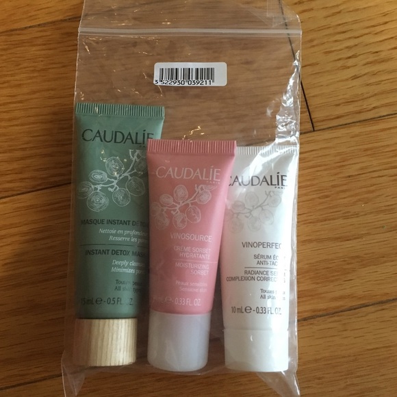 Caudalie mask, moisturizer, & serum