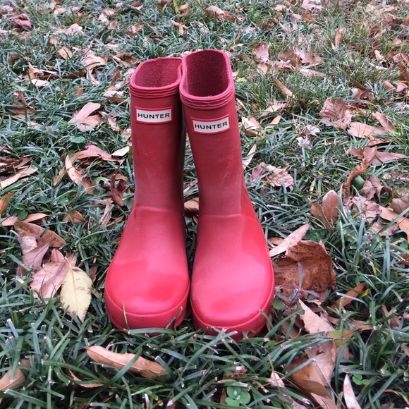 Hunter kid's first classic rain boot red