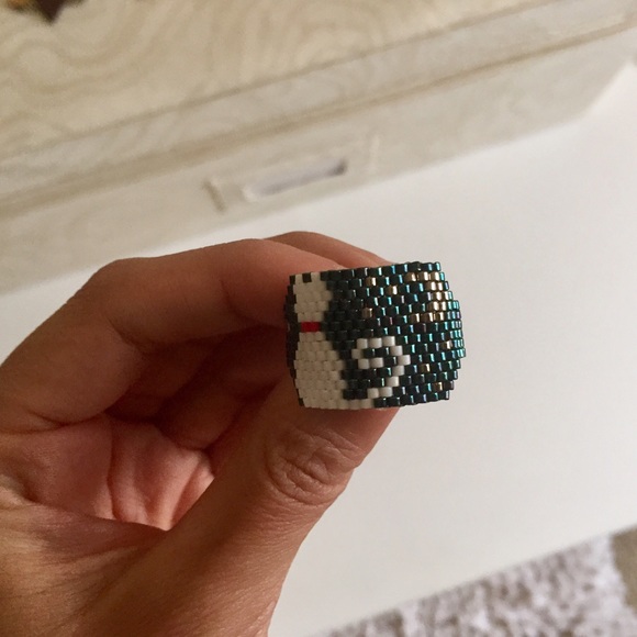 SOLD-Cat Lovers! Amazing Handmade Cat Ring - Picture 3 of 4