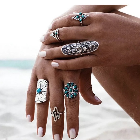 🌙 Magnolia ring set ✨ - Picture 2 of 4