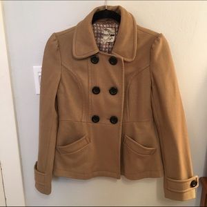 Tulle Tan Wool Blend Coat Tulle Tan Wool Blend Coat