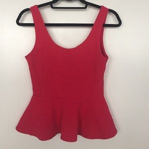 Pink Peplum Anthropologie Top