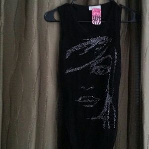Sleeveless Agaci Glittery Top