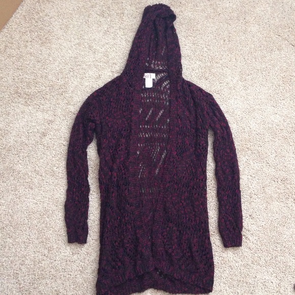 🎉 HOST PICK Long Sleeve Hooded Red/Black Cardigan