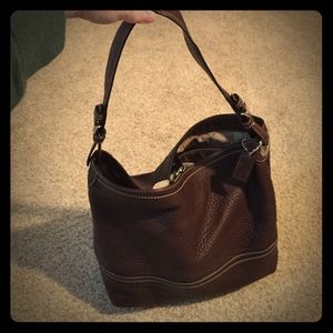 COACH pebbles brown leather bag.