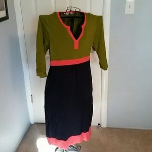 Boden Color Block Sweater Dress
