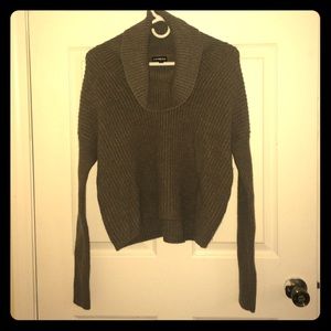 Brown crop sweater
