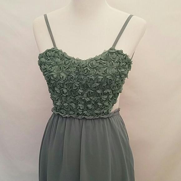NWT Teal Floral backless dress