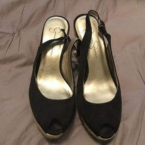 Jessica Simpson Peep Toe Wedges