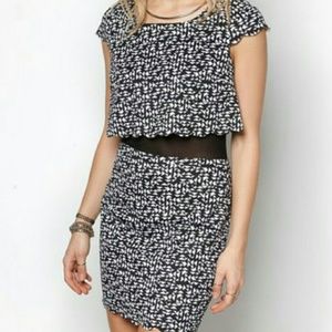 Material Girl - Mini Geo Scallop Lampshade Dress