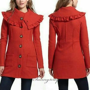 Anthropologie HWR 100% Wool Coat Jacket