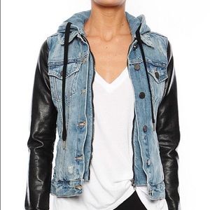 NEW WITH TAGS BLANKNYC denim & leather jacket