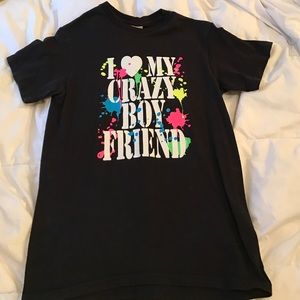 "I Love My Crazy Boyfriend" shirt