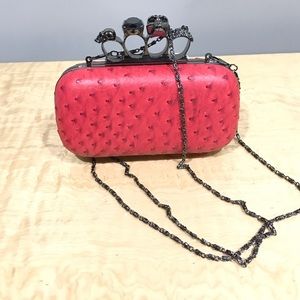 Red Embossed evening bag