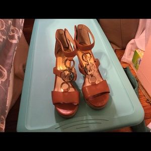Tan Michael Kors wedges