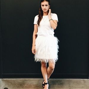 Feather mini skirt - Like new!