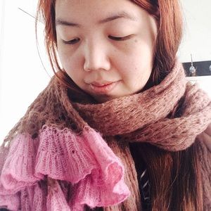 {Petal warmth} stunning & soft waterfall scarf
