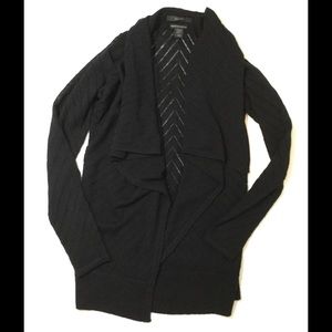 TAHARI extrafine MERINO draped cardigan