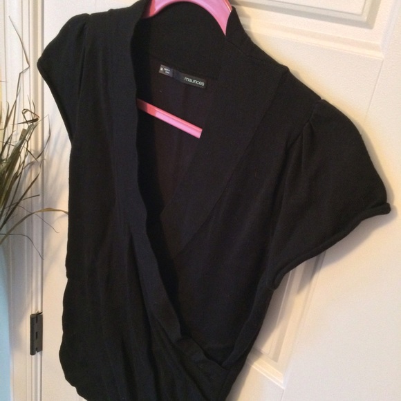 MAURICES Faux Wrap Sweater Top