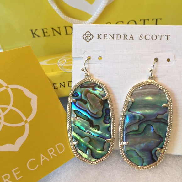NWT Kendra Scott Danielle Earrings Abalone Colors! - Picture 3 of 6